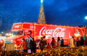 Popular Coca‑Cola Christmas truck in Colombo